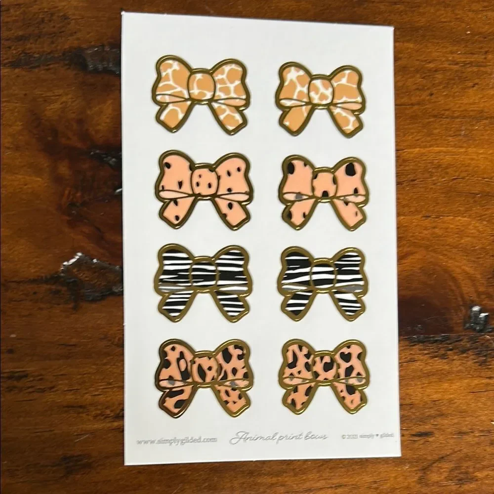 Simply Gilded Assorted Bow Stickers bundle of 5 sheets NEW